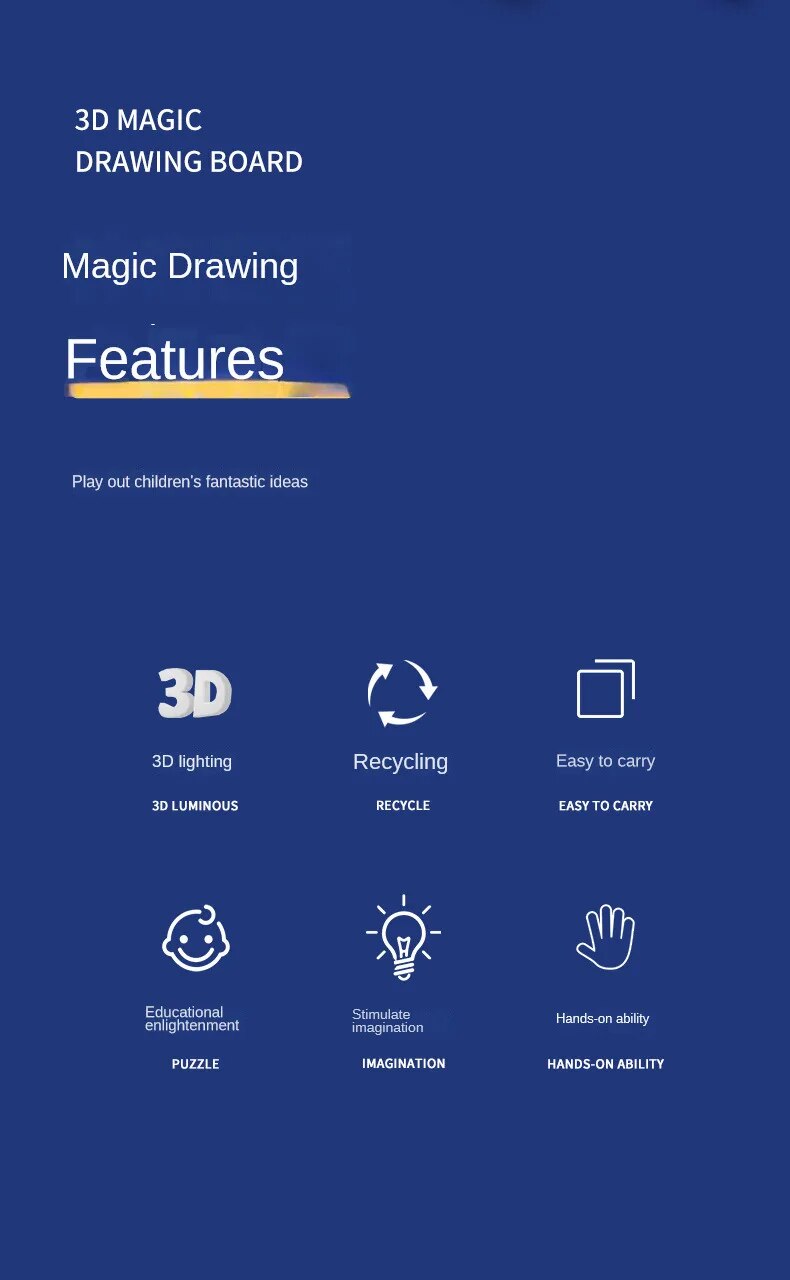 New  3D Lighting Fluorescent Drawing Board