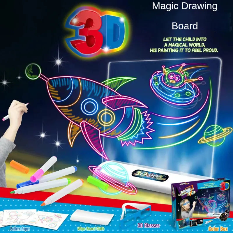 New  3D Lighting Fluorescent Drawing Board