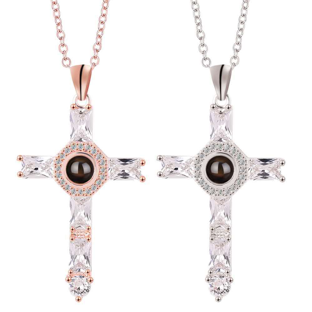 Jewelry Cross Projection Necklace
